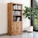 Estante Livreiro 2 Portas 100% Madeira Rustic Line Cera