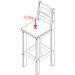 Kit 2 Banquetas para Bancada Madeira Maciça Rustic Line Cera