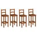 Kit 4 Banquetas para Bancada Madeira Maciça Rustic Line Cera