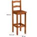 Kit 4 Banquetas para Bancada Madeira Maciça Rustic Line Cera