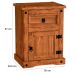 Mesa de Cabeceira 1 Gaveta e 1 Porta Madeira Rustic Line Cera