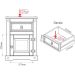 Mesa de Cabeceira 1 Gaveta e 1 Porta Madeira Rustic Line Cera