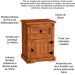 Mesa de Cabeceira 1 Gaveta e 1 Porta Madeira Rustic Line Cera