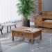 Mesa de Centro 1 Gaveta 100% Madeira Maciça Rustic Line Cera