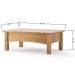 Mesa de Centro para Sala de Estar 100% Madeira Maciça Bella Carvalho Fosco