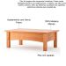 Mesa de Centro para Sala de Estar 100% Madeira Maciça Bella Carvalho Fosco