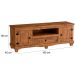 Rack p TV 50 Polegadas 2 Pts c/ Pés 100% Madeira Rustic Line Cera