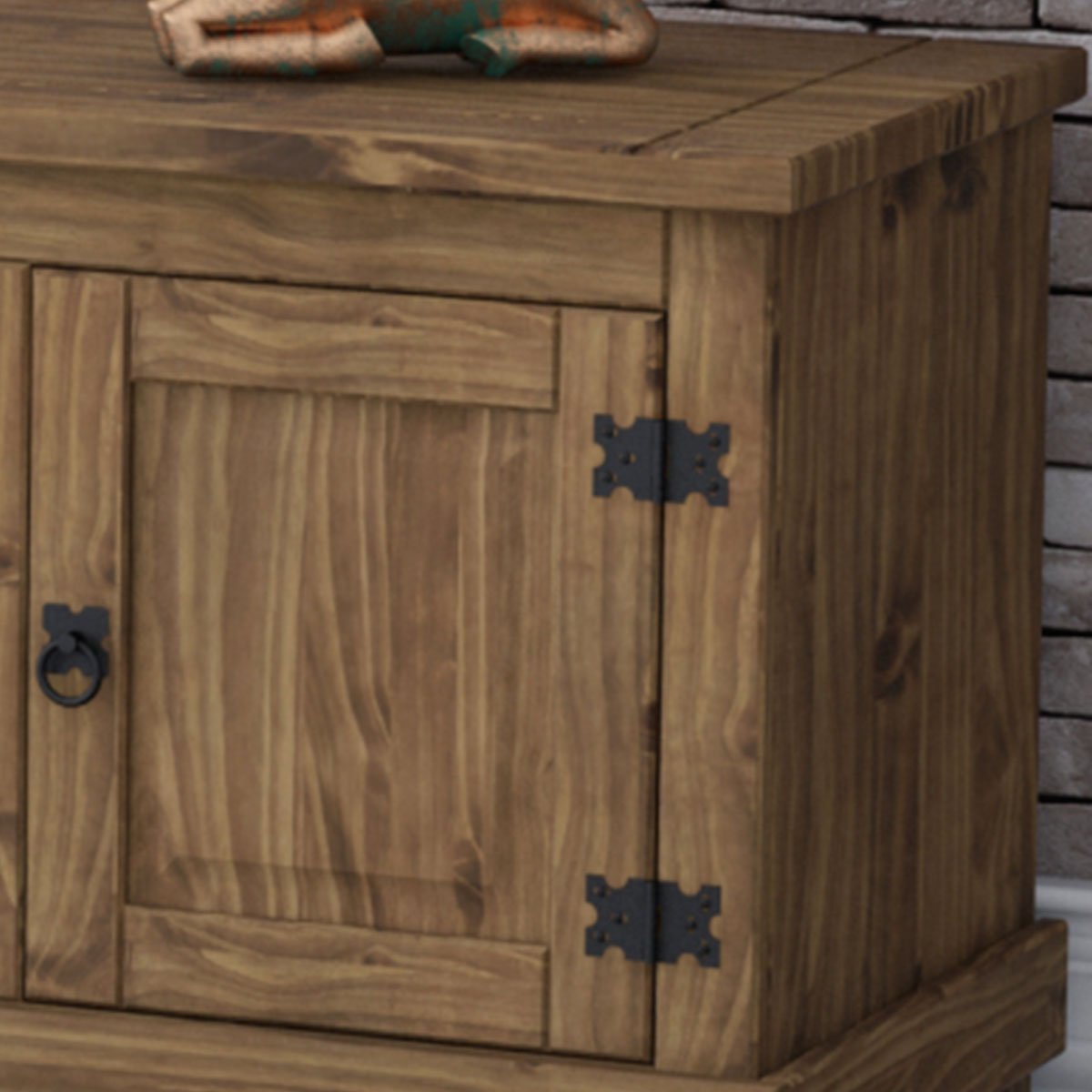 Rack p TV 50 Polegadas 2 Pts c/ Pés 100% Madeira Rustic Line Cera