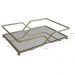 Bandeja Decorativa Espelhada Dourada 26cm Retangular para Ba