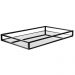 Bandeja Decorativa Espelhada Grande 55x35cm MS Aramados Preta