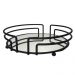 Bandeja Decorativa Espelhada Redonda 22cm Aramada Preta para