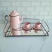 Bandeja Decorativa Espelhada Retangular Grande 45cm Rose Gol
