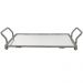 Bandeja Decorativa Espelhada para Aparador Banheiro Bar Perfumes Aço Inox Duler 10,5 x 24cm
