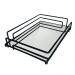Bandeja Preta Espelhada Decorativa 30x20cm Aparador Banheiro Preto Fosco Retangular