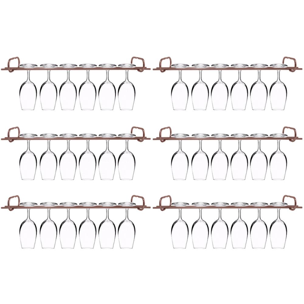 Conjunto 6 Organizadores Porta Taças 42cm Suportes Para Pend