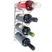 Conjunto Portas Taças 42cm e Suporte Adega de Parede para Garrafa de Vinho Duler Cromado