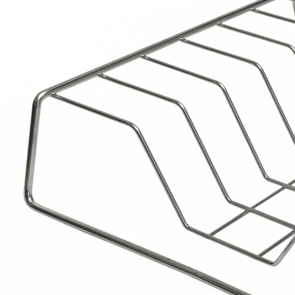 Conjunto Suporte Condimentos Porta Temperos e Porta Tampa de Panela Aramado Inox