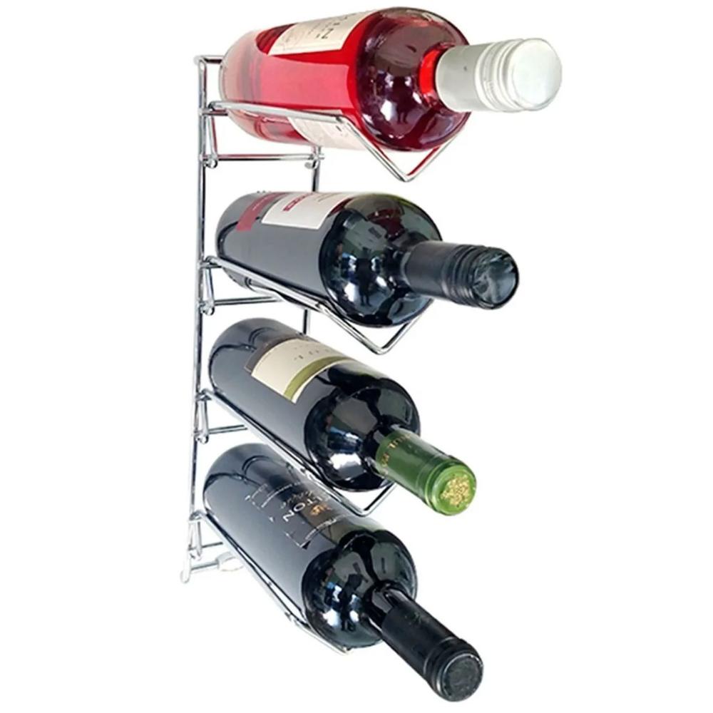 Conjunto de 4 Suportes 25cm para Taças e 2 Adegas de Parede