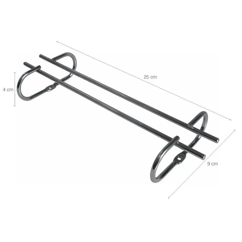 Conjunto de 4 Suportes 25cm para Taças e 2 Adegas de Parede