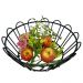 Fruteira Centro de Mesa Aramada Preta 32,5cm Cesto de Frutas