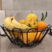 Fruteira Centro de Mesa Aramada Preta 32,5cm Cesto de Frutas
