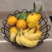 Fruteira Centro de Mesa Aramada Preta 32,5cm Cesto de Frutas