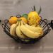 Fruteira Centro de Mesa Aramada Preta 32,5cm Cesto de Frutas