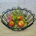 Fruteira Centro de Mesa Aramada Preta 32,5cm Cesto de Frutas