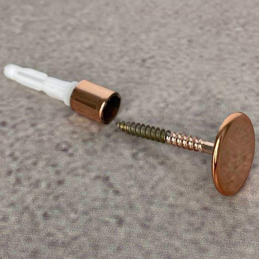 Gancho Cabide Pino 1,5cm de Metal Rose para Fixar Espelhos de Parede Duler