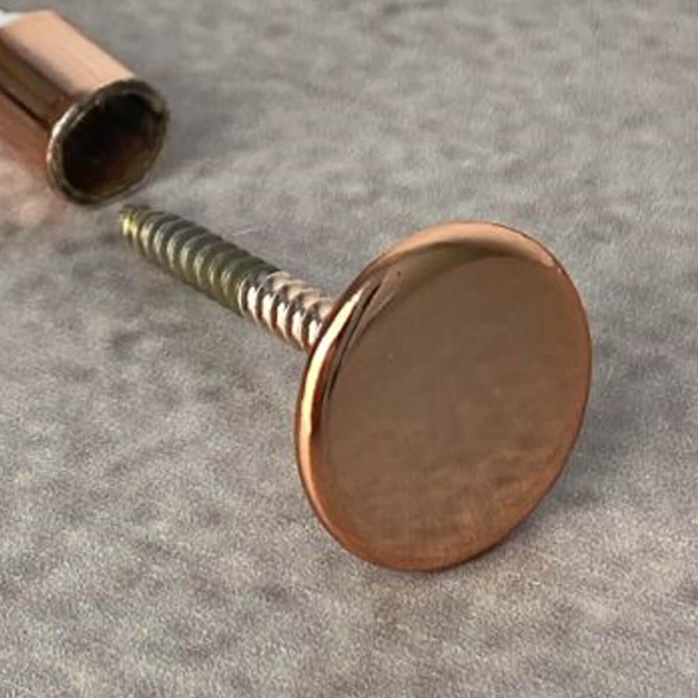 Gancho Cabide Pino 1,5cm de Metal Rose para Fixar Espelhos de Parede Duler