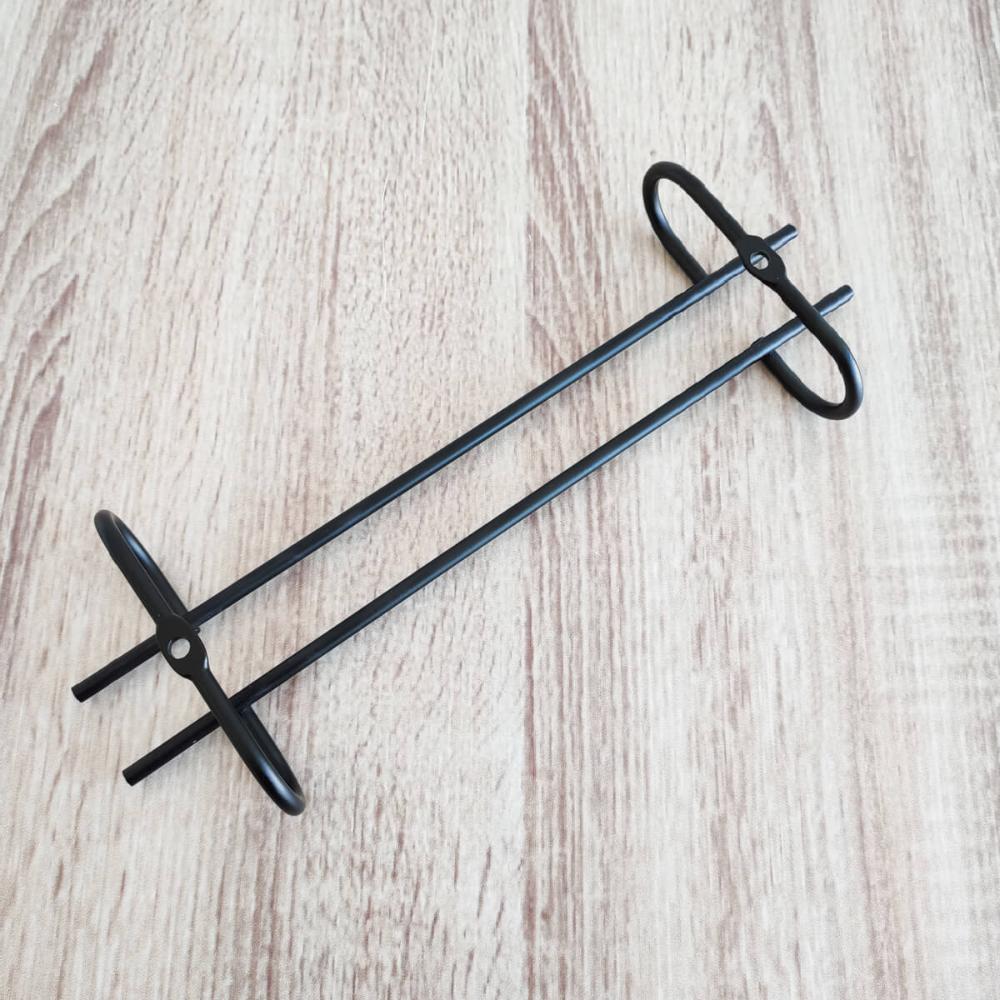 Kit 10 peças Suportes de Teto para Taças Preto Fosco Porta T