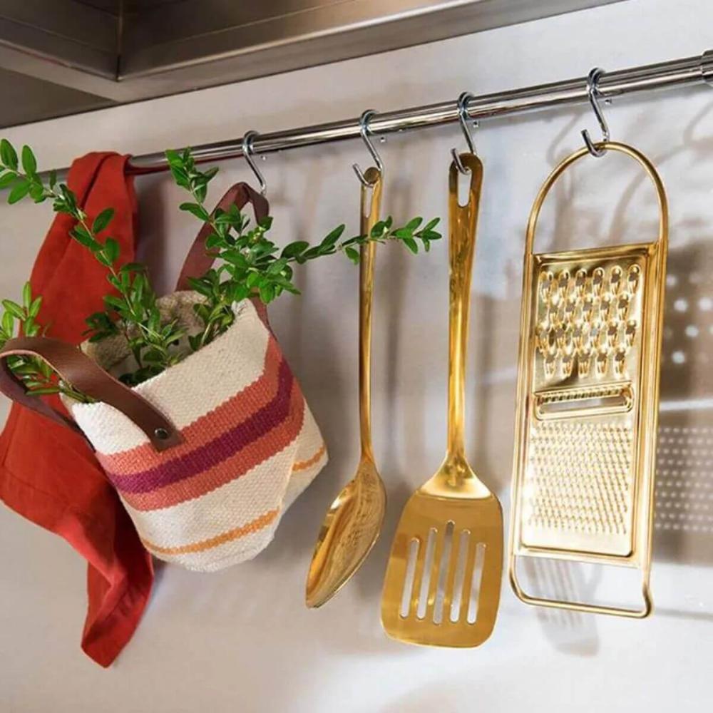 Kit 24 Ganchos em S 2,5cm Multiuso Para Barra de Cozinha Cromado Toalheiro Porta Utensílios