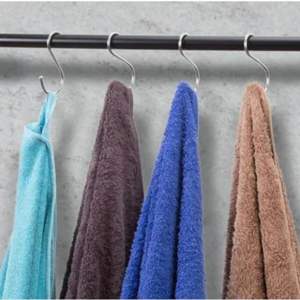 Kit 24 Ganchos em S 2,5cm Multiuso Para Barra de Cozinha Cromado Toalheiro Porta Utensílios