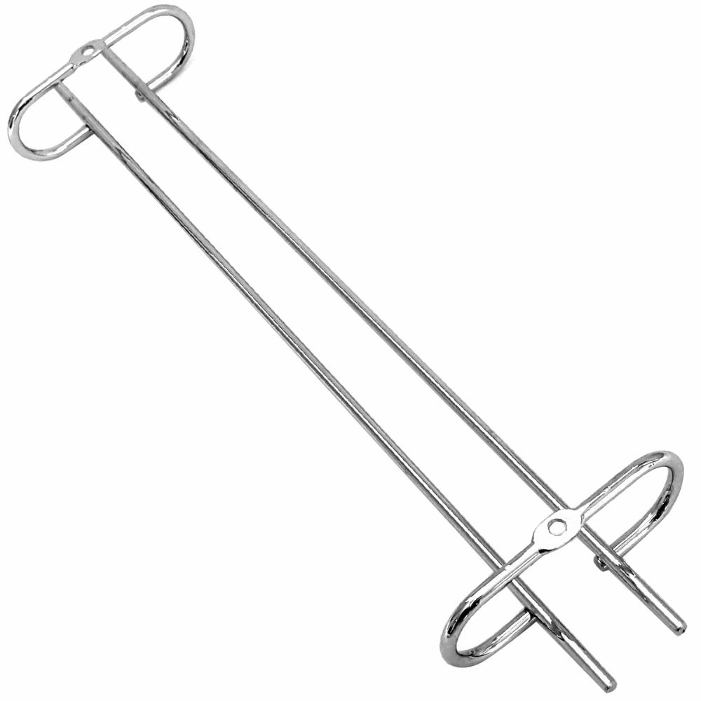 Kit 4 Suportes Organizador Armário Porta Taças Cromado 35cm