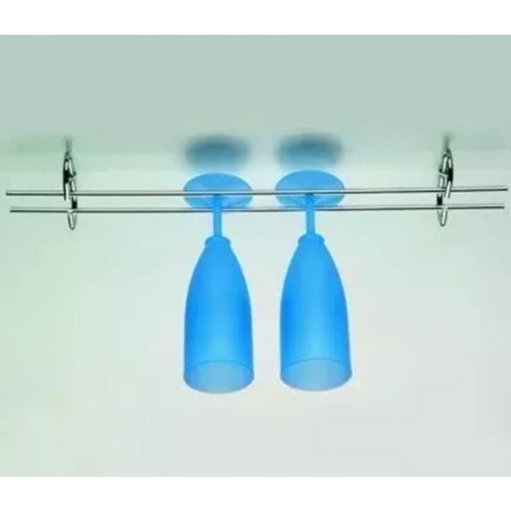 Kit 4 Suportes Organizador Armário Porta Taças Cromado 35cm