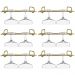 Kit 6 Organizadores Porta Taças 25cm Suportes Para Pendurar Taças Dourado