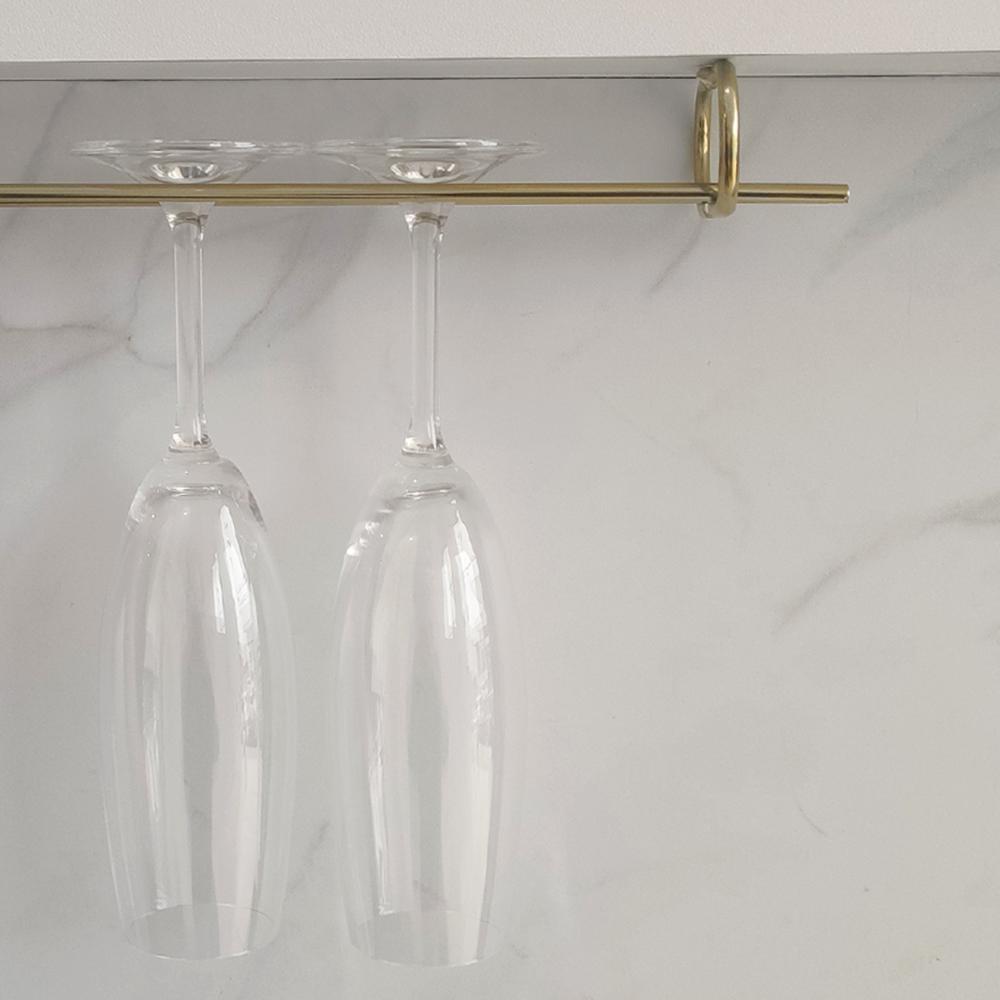 Kit 6 Organizadores Porta Taças 25cm Suportes Para Pendurar Taças Dourado