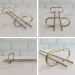 Kit 6 Organizadores Porta Taças 25cm Suportes Para Pendurar Taças Dourado