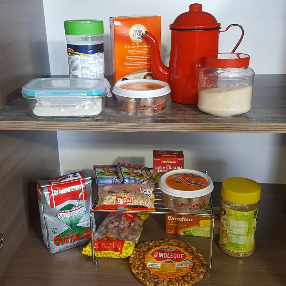 Organizador De Armário Aramado de Cozinha Componível Médio