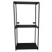 Prateleira Dupla Retangular Nicho Estilo Industrial Decorativo Preto Fosco