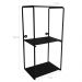 Prateleira Dupla Retangular Nicho Estilo Industrial Decorativo Preto Fosco
