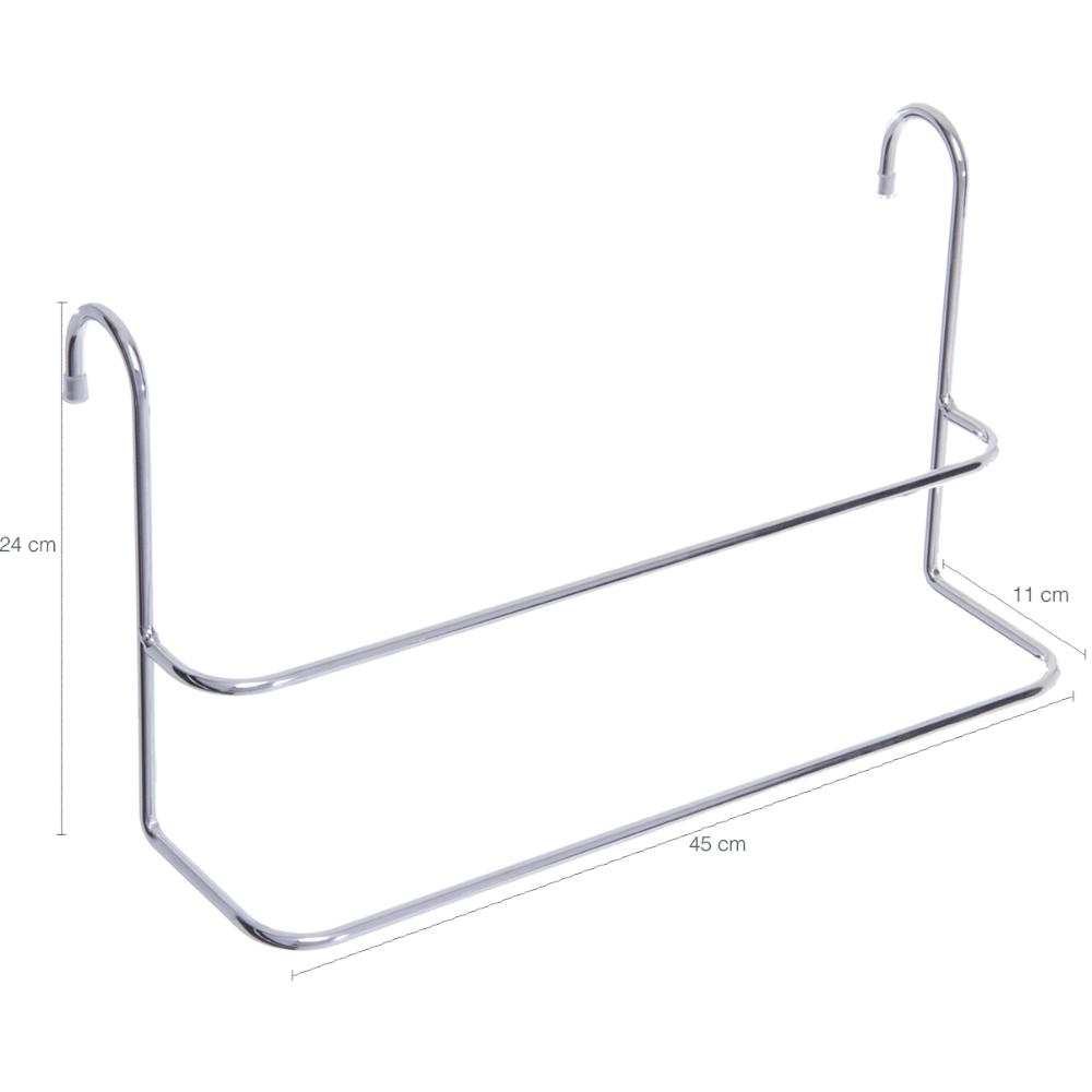 Suporte Duplo Porta Toalhas Toalheiro Aço Cromado Para Box
