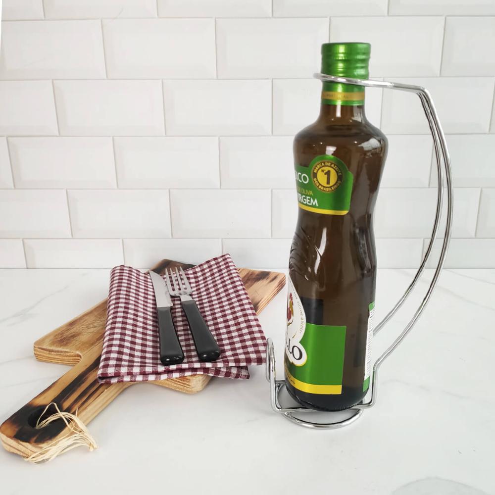 Suporte Porta Azeite Garrafa Bancada Cozinha Óleo Salada
