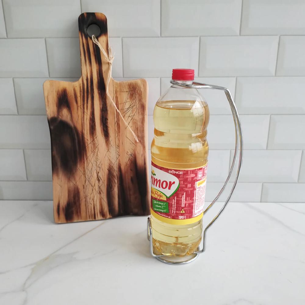 Suporte Porta Azeite Garrafa Bancada Cozinha Óleo Salada