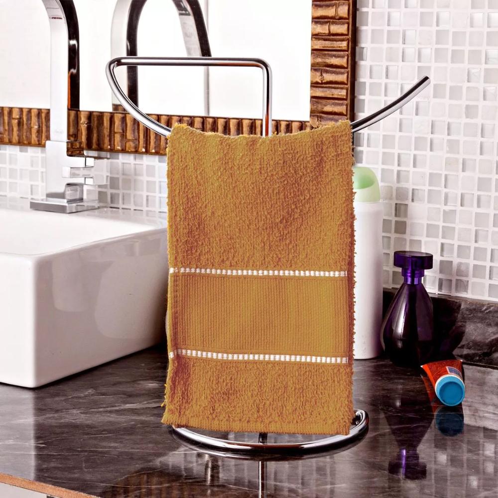Suporte Toalheiro Porta Toalhas De Rosto Mãos Bancada Lavabo