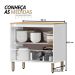 Armário Módulo de Cozinha Balcão 2 Portas - Glória Branco Neve