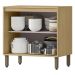 Armário Módulo de Cozinha Balcão 2 Portas - Glória Castanho/Off White