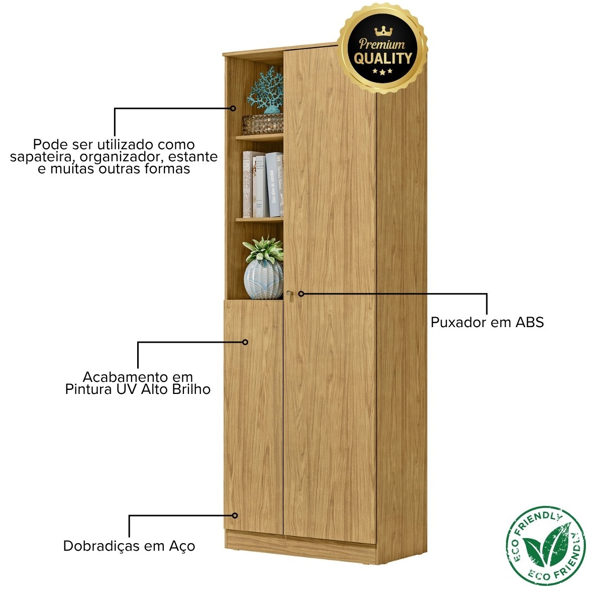Armário Multiuso Sapateira 2 Portas - Lince Marrocos