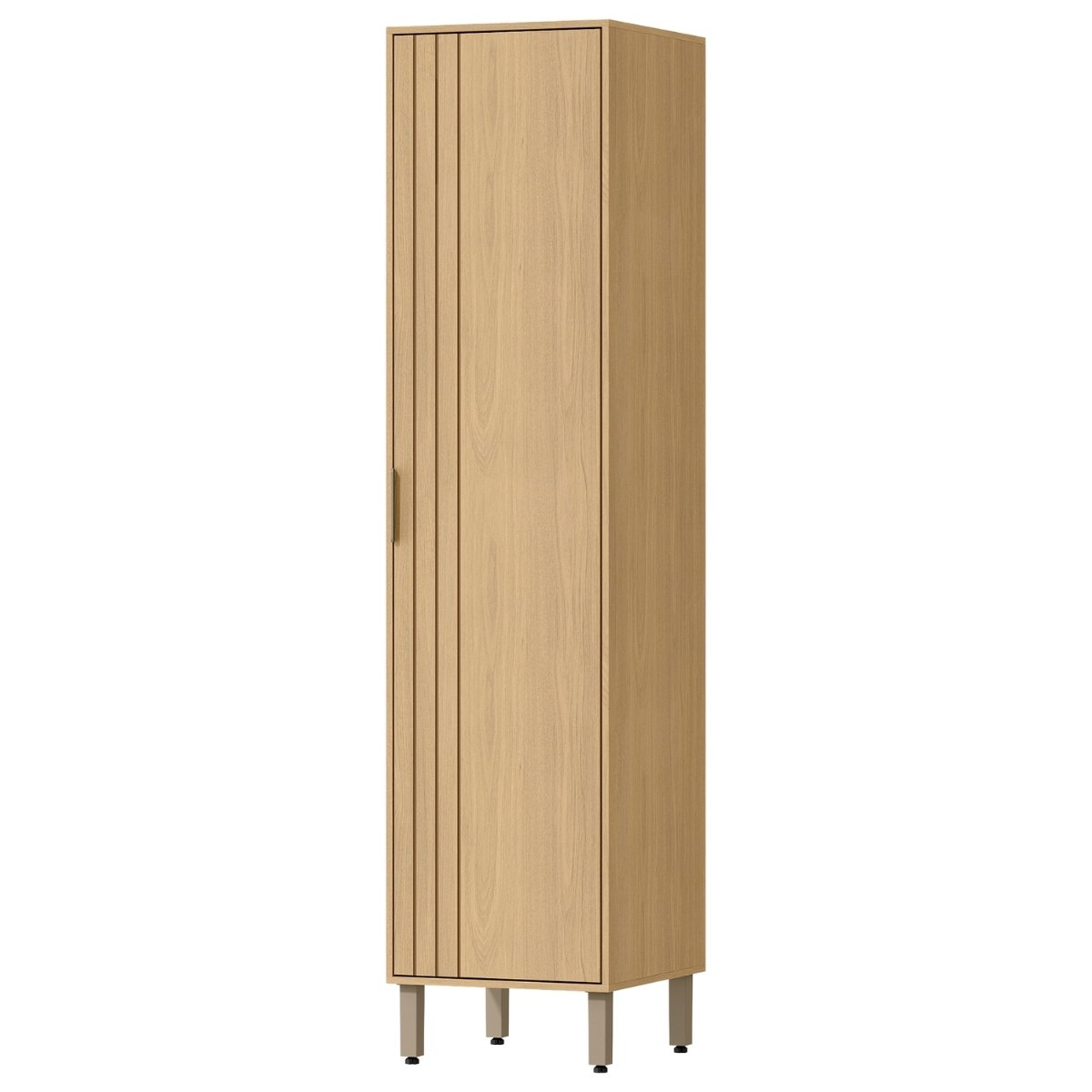 Armário Paneleiro de Cozinha Usinado 6 Prateleiras - Glória Castanho / Castanho Usinado