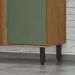Balcão de Canto Reto Módulo de Cozinha 1 Porta - Toscana Freijó/Jade
